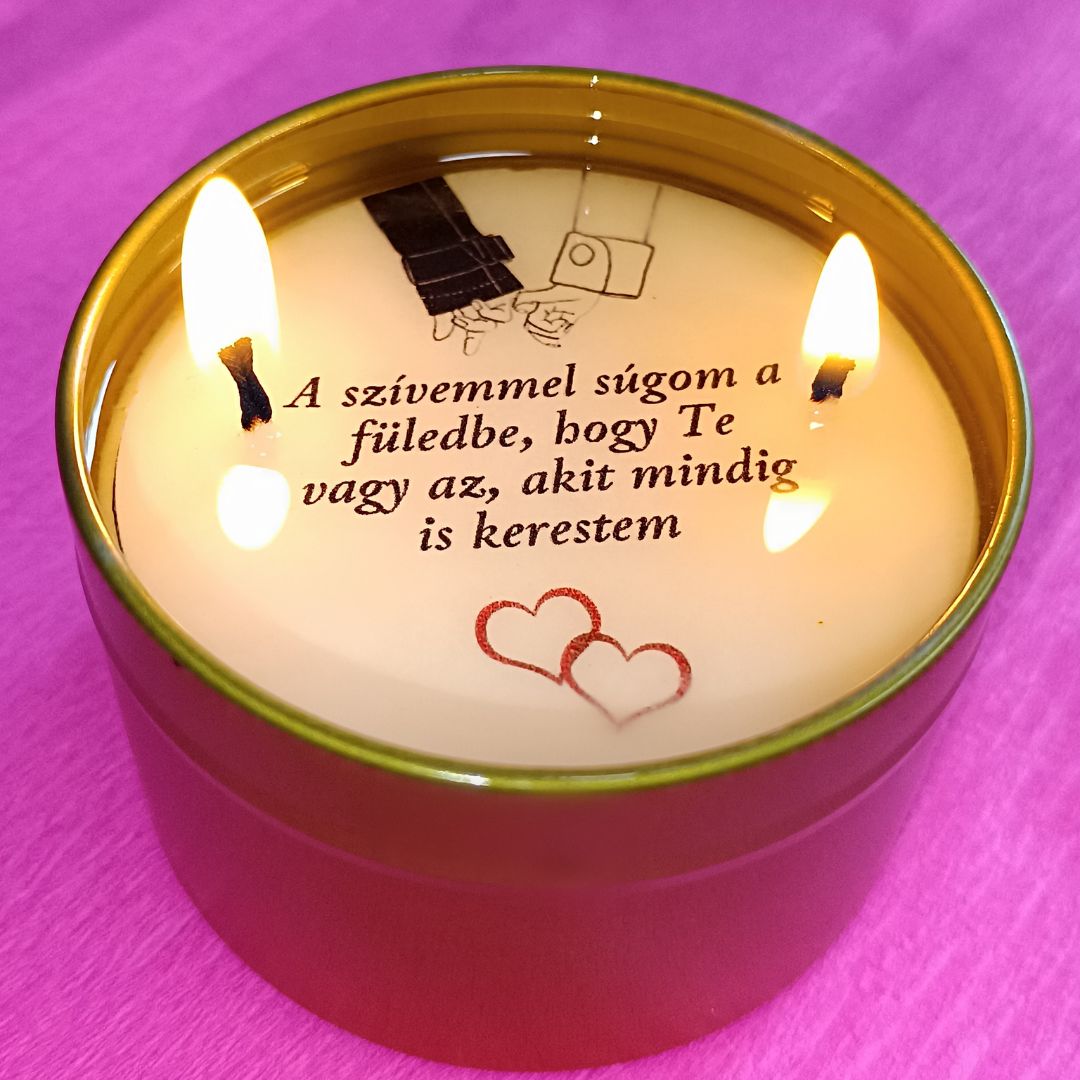 Kiolvadt üzenetes gyertya